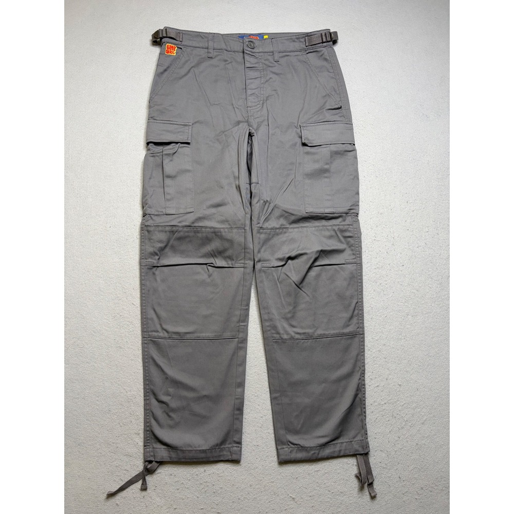 Empyre Cargo Pants Mens 30 Gray Relax Y2K Baggy Utility Skate Trousers